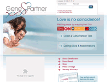 Tablet Screenshot of genepartner.com